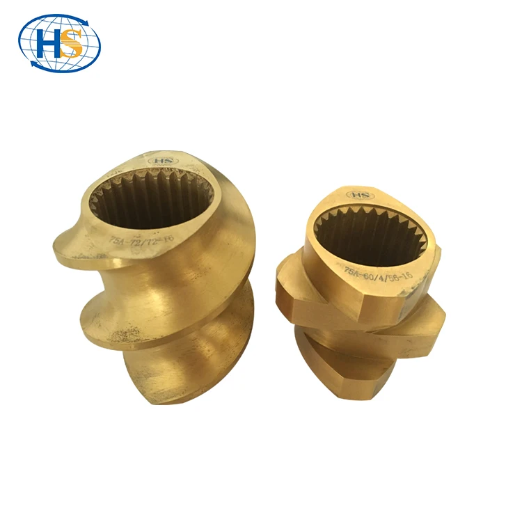 Plastic Conical Twin Screw Barrel Extruder Bimetallic Screw Barrel