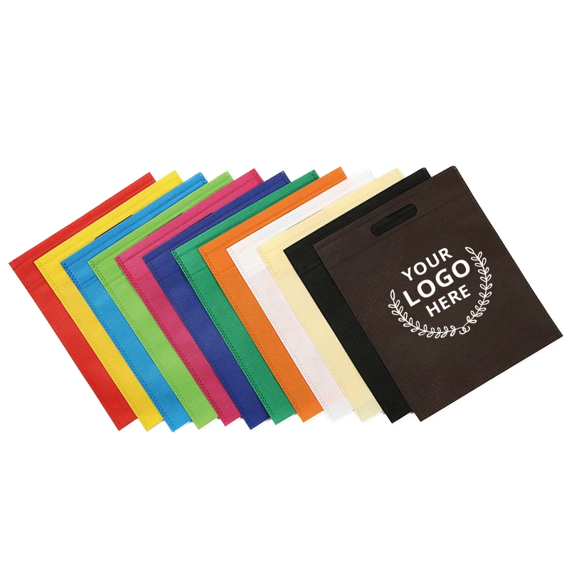 
Customize Brand Promotional Recycle Zhejiang Flat D Cut Non Woven Gift Bag 