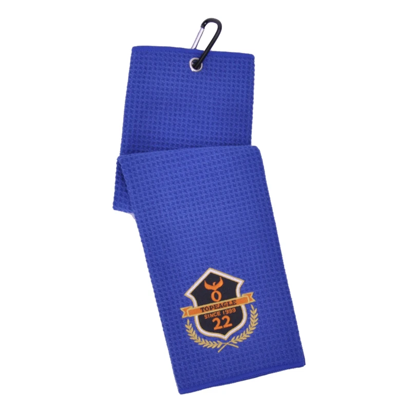 Huiyi Professional supplier golf towels waffle microfiber Top Quality New design microfiber golf waffle towel custom