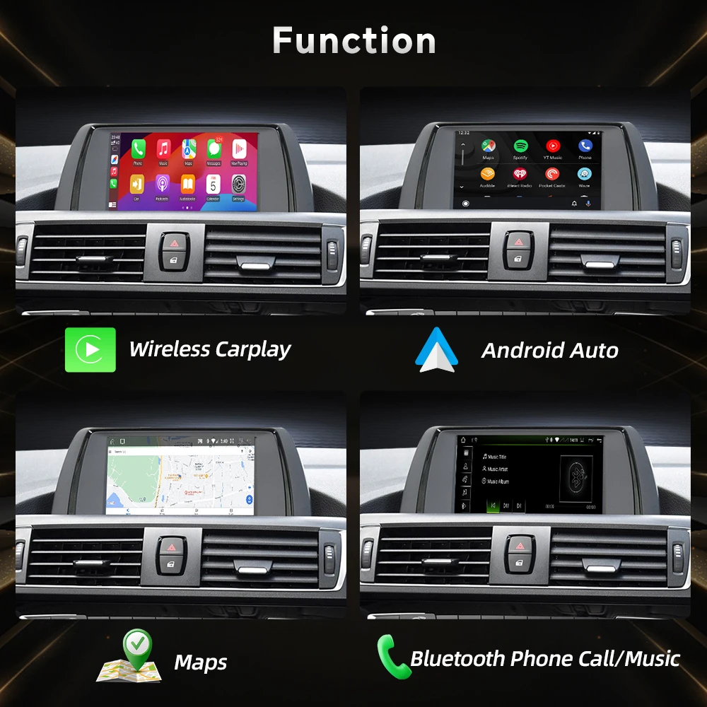 COIKA Wireless Carplay Android Auto Interface Box AirPlay Mirror Link Retrofit For BMW X1 E84 F48 X2 F49