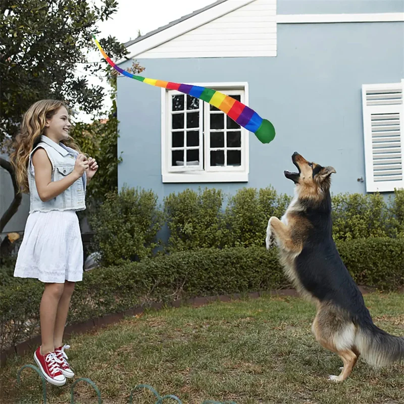 Rainbow Tail Ball  Fabric Sandbag Meteor Balls Safe Catch Tail Soft  Kindergarten School Sensory Training Kid Toy