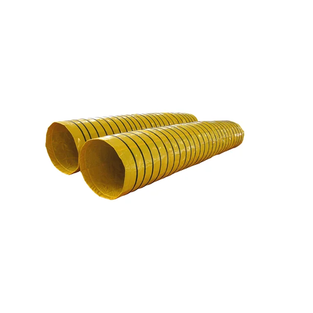 Three-ply PVC insulated flexible duct for ground support in aviation and aerospace