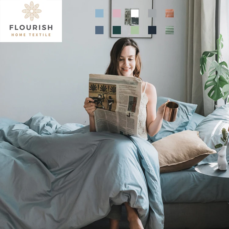 Flourish Dekbedovertrek Linen Housse De Couette Quilt Duvet Floral  100% Cotton Copper Duvet Cover Sale Comforter Set Bedding