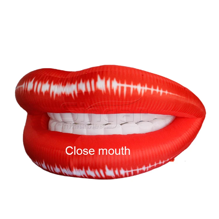 Sexy red giant inflatable mouth model inflatable lip for advertising