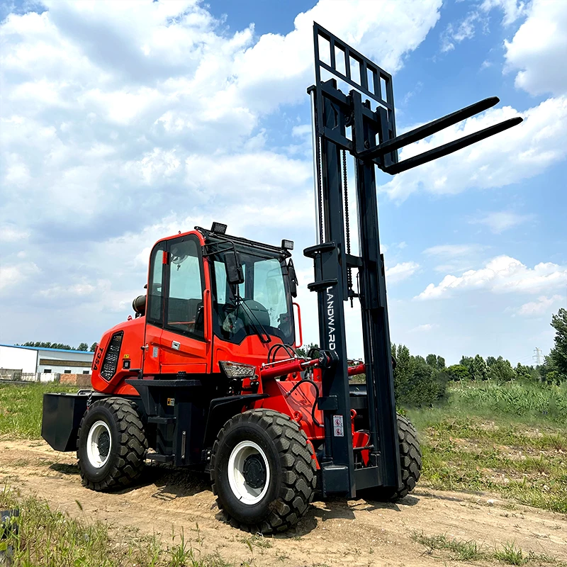 Factory Direct Sale 1 Ton 2 Ton 4 Ton All Terrain Off-Road Forklift Cheap Price For Sale