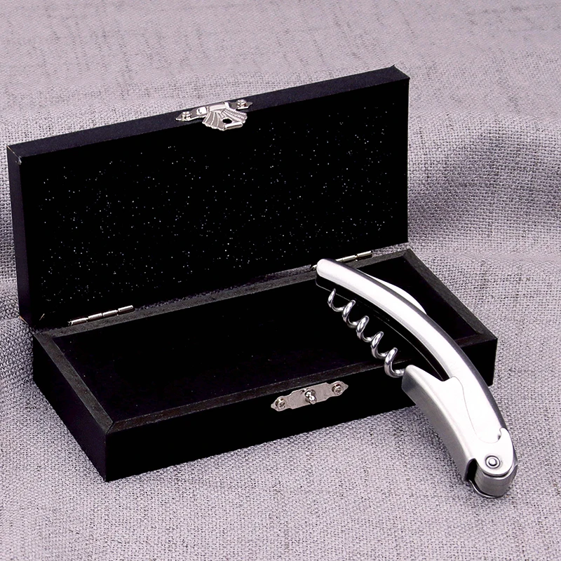Wine Opener Corkscrew Custom Keychain Beer Bottle Free logo Style Waiters With Gift Box