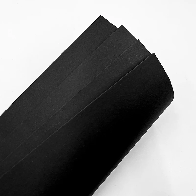 120 Gsm Coated Black Paper 300 Gsm Black Paper Cardboard Luxury Recycled Black Paper For Gift Box