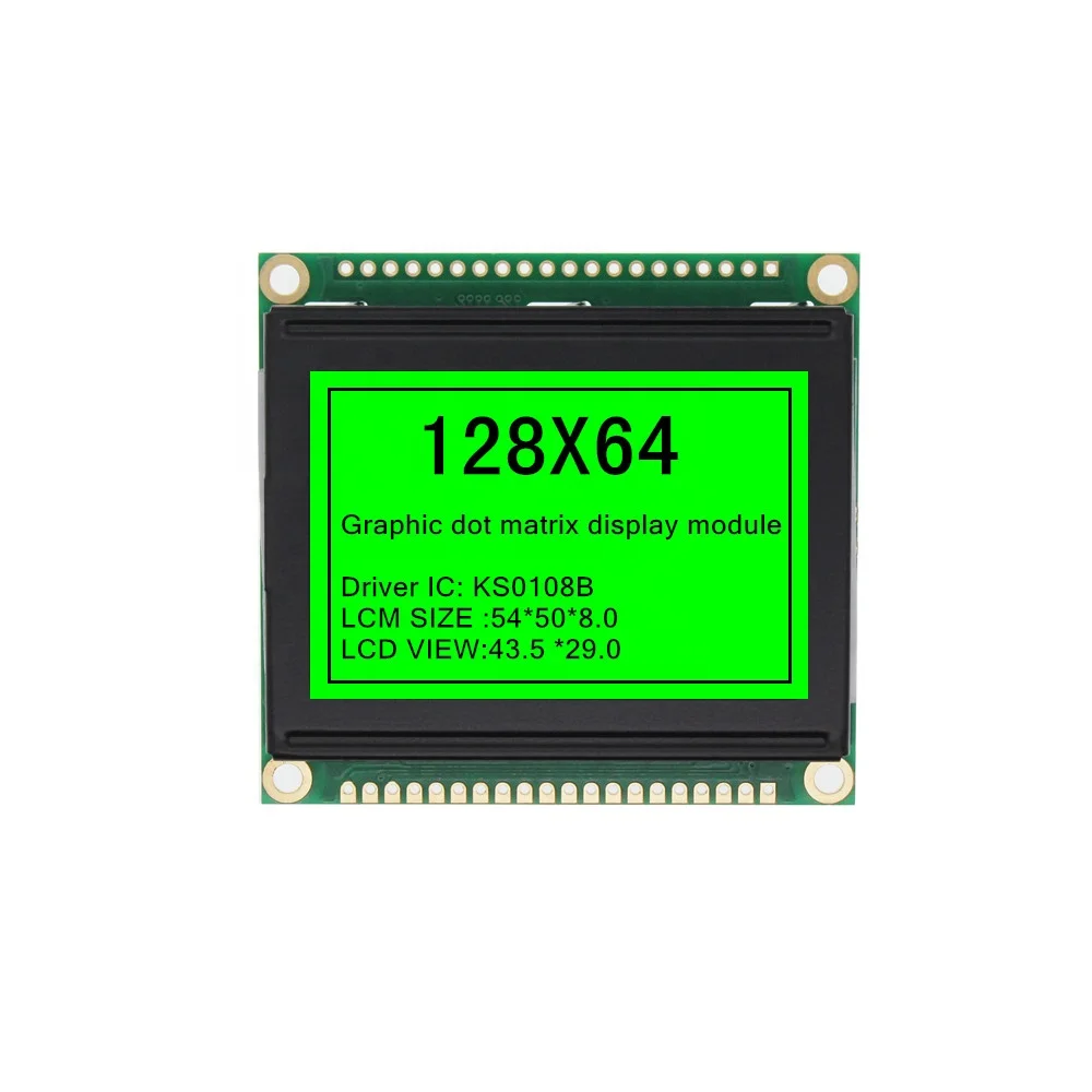 
128x64 graphics dot matrix 12864 lcd display screen module 