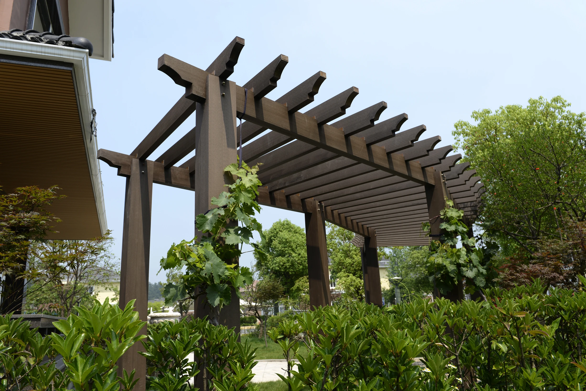 Wood Plastic Composite Pergola/Outdoor Garden Pergola/WPC Pergolas/Gazebo