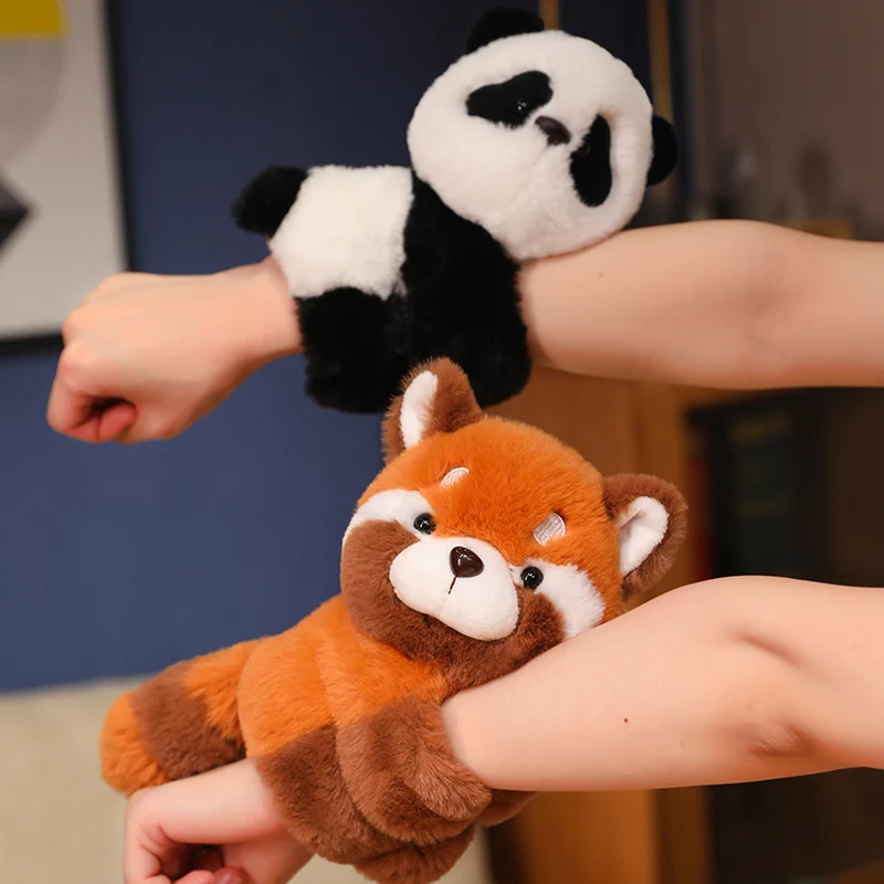 Cute a variety of animal sitting plush toy clap bracelet high quality stuffed toys for children to play with