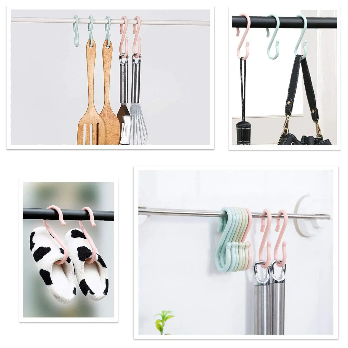 Multifunctional Eco Friendly Plastic S Hook Plant Pots Hanger for Clothes Shoes Kitchen Toys Travel Camping Tent Accessories