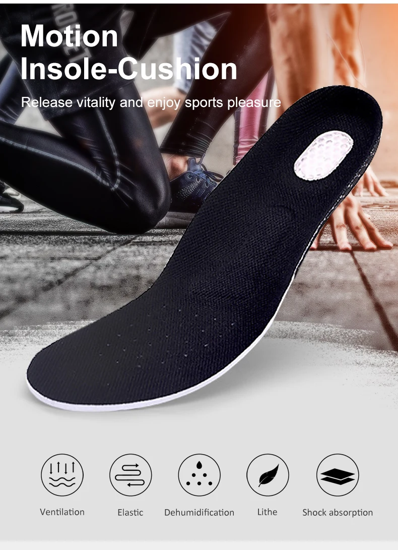 Custom Men Women Breathable Sport Shoe Pad Soft Running Insert Cushion Memory Foam Insole