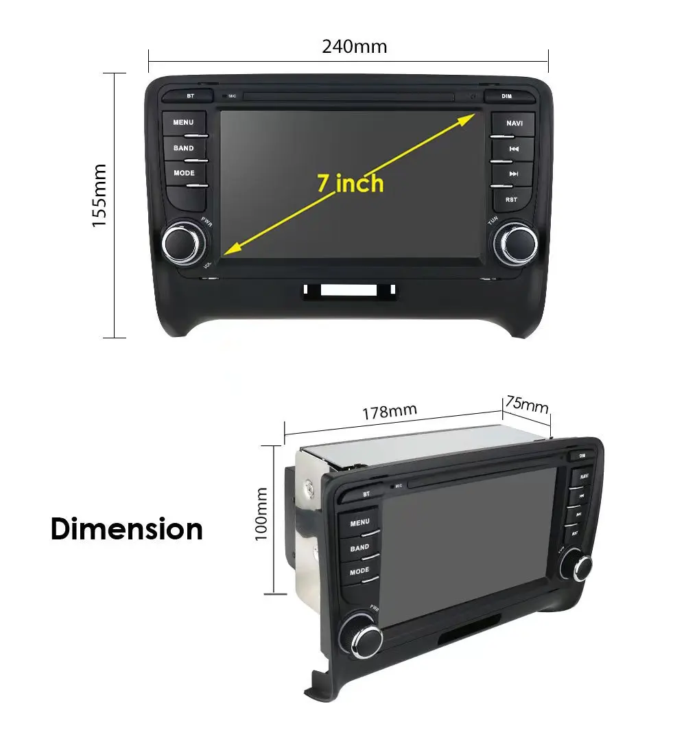 Suitable for 2006-2014 Audi TT Android 10.0 car Android digital smart screen 4G carplay