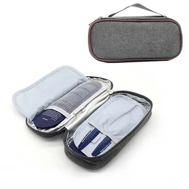 XWT Custom Insulated Travel Medicine Case Small Diabetic Patient Tissue Insulin Zipper Case for case cold insulin