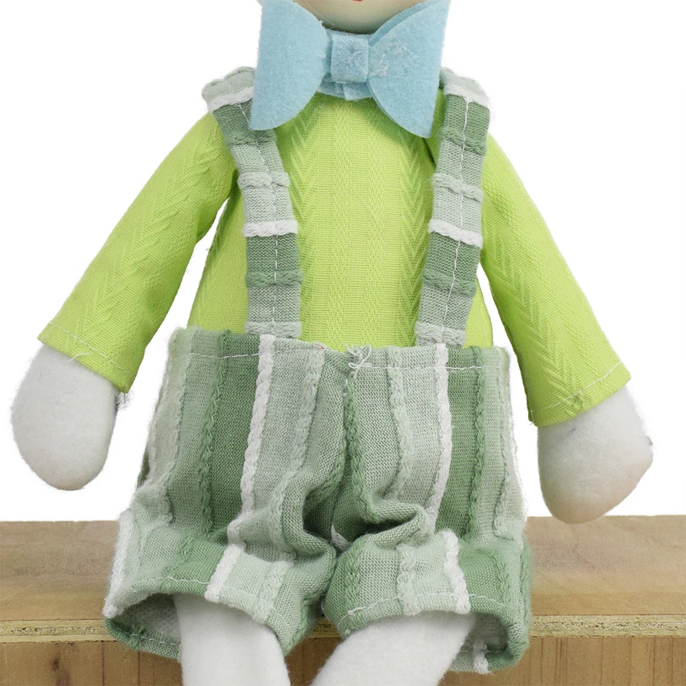 Factory Easter Decor Home 2024 Handcraft Rabbit Ornaments Gifts Sitting Bendable Long Ear Plush Bunny