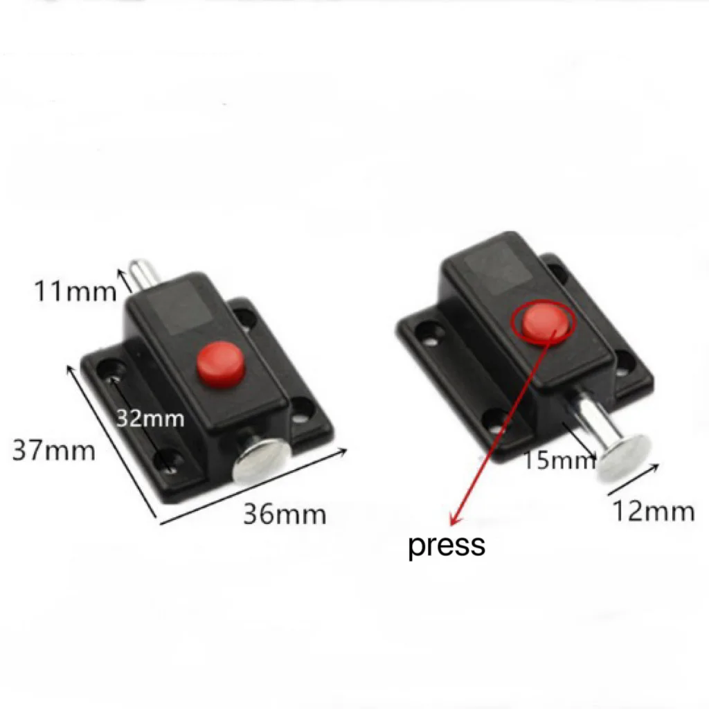 Furniture Hardware Plastic Cabinet Door Butterfly Spring Latch Small Plastic Latch Cabinet Drawer Door Bolt with Spring Button