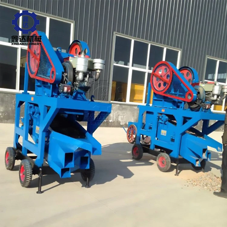 Mobile crusher stone granite limestone gravel jaw crusher machine stone crushing small rock crushers for sale