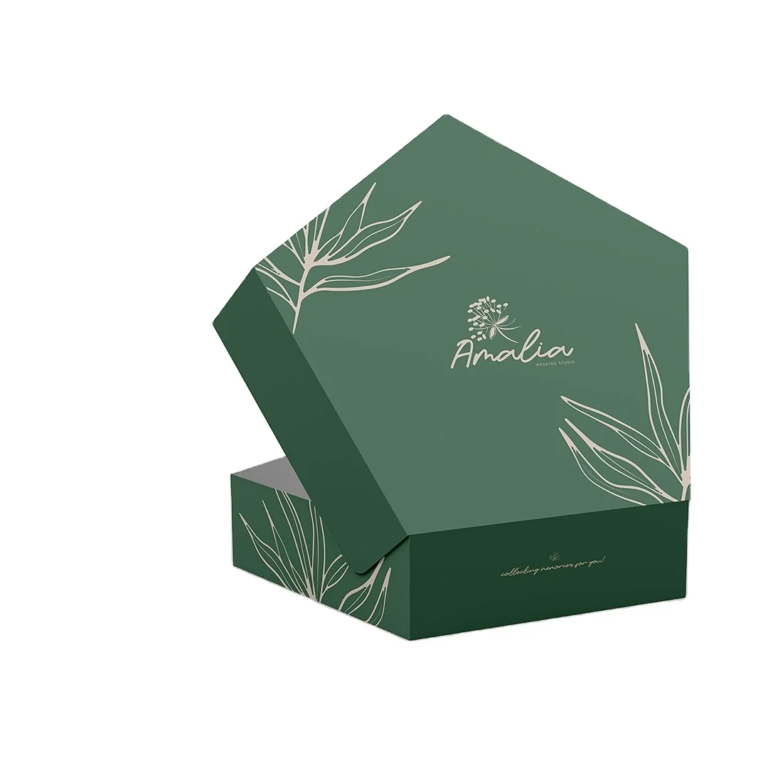 Customization Christmas Recycled Bento Box Candy Packing Folding Paper Gift Box