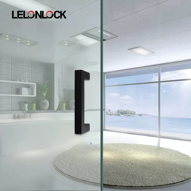 Shower Hardware America CRL Series Door Handle Brass Chrome Round Tube Square Tube Pull Handle