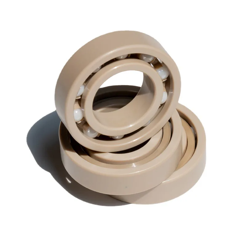 PEEK6000 10*26*8mm  PEEK6001 12*28*8mm PEEK6002 15*32*9mm PEEK6002 15*32*9mm high temperature resistant plastic bearings