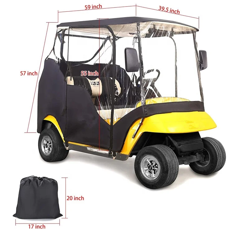 2 Person Golf Cart Cover Enclosure Travel 4 Sided