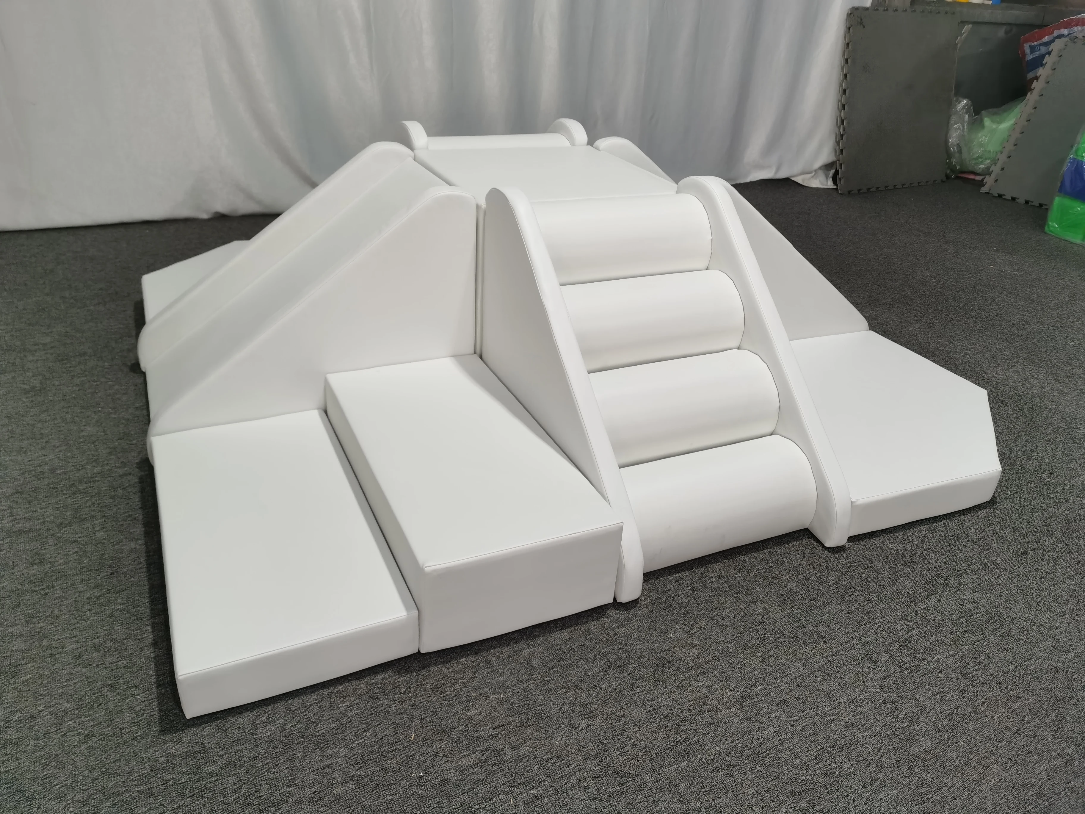 QiaoQiao Hot sale  kid soft play all white rental indoor playground for sale
