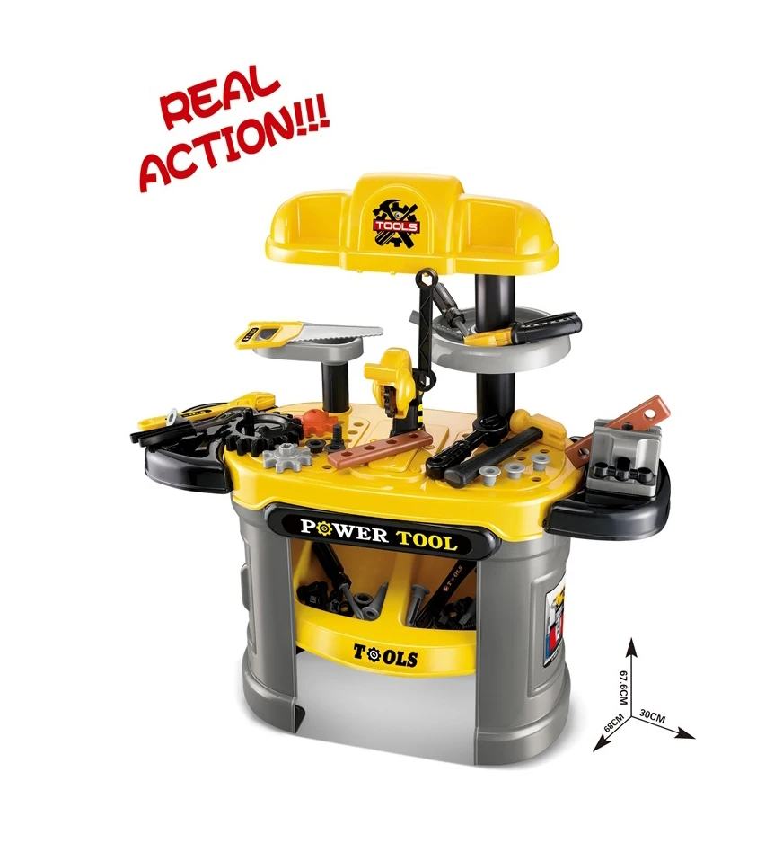 children play house plastic assemble diy tool table game repair toy workshop mechanic super multi deluxe tool set toys