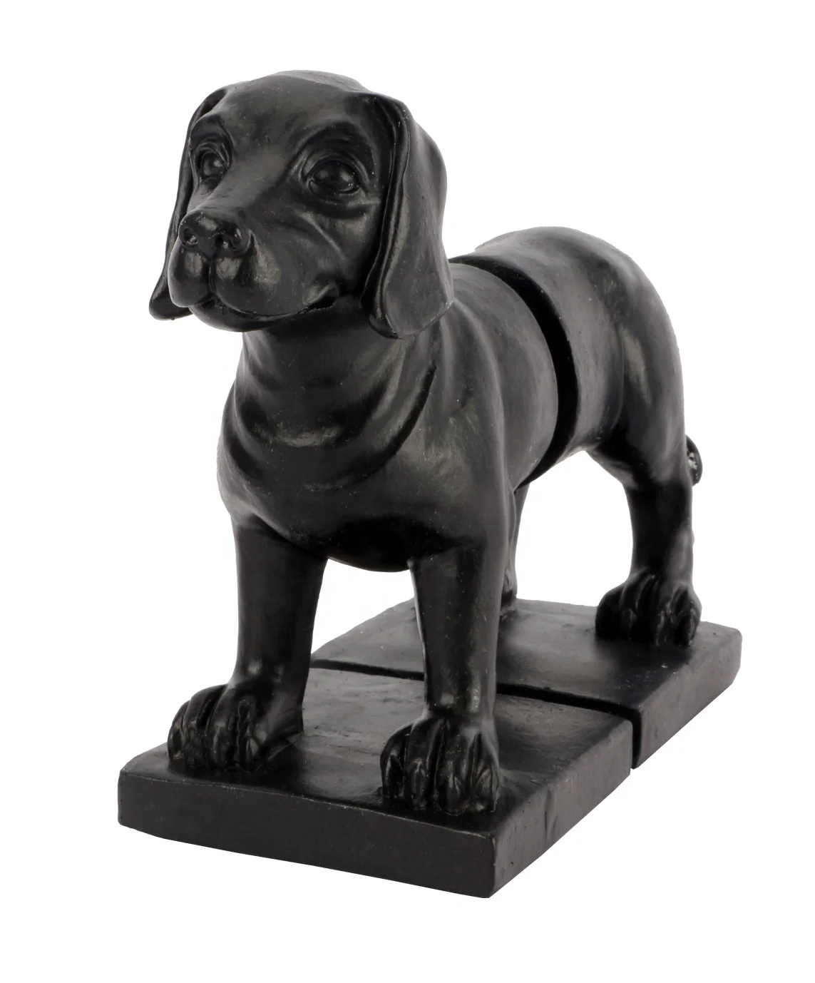 Статуя аниме из черной смолы в форме собаки, Декоративная скульптура, домашний милый Декор, настольное украшение, милые украшения для дисплея