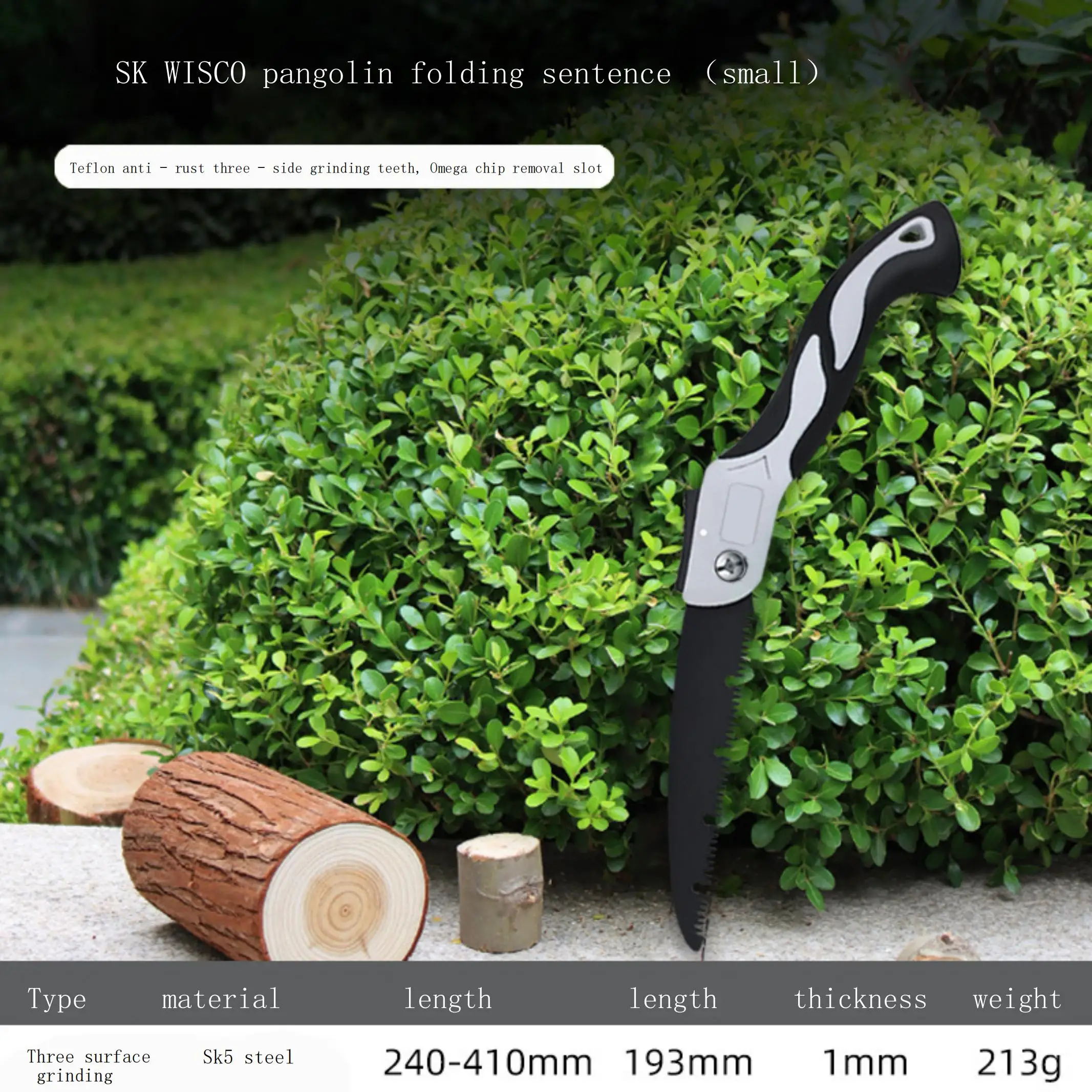 Foldable manual felling saw for home and portable garden pruning saw