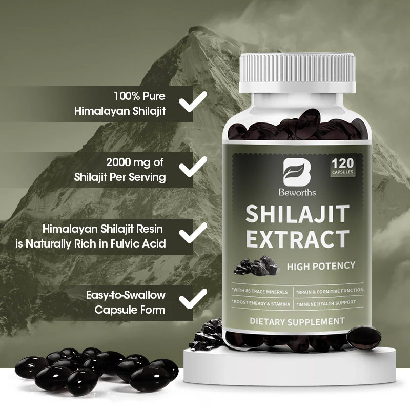 Beworths Immune Boost Organic Shilajit Resin Pure Himalayan Softgel Capsule
