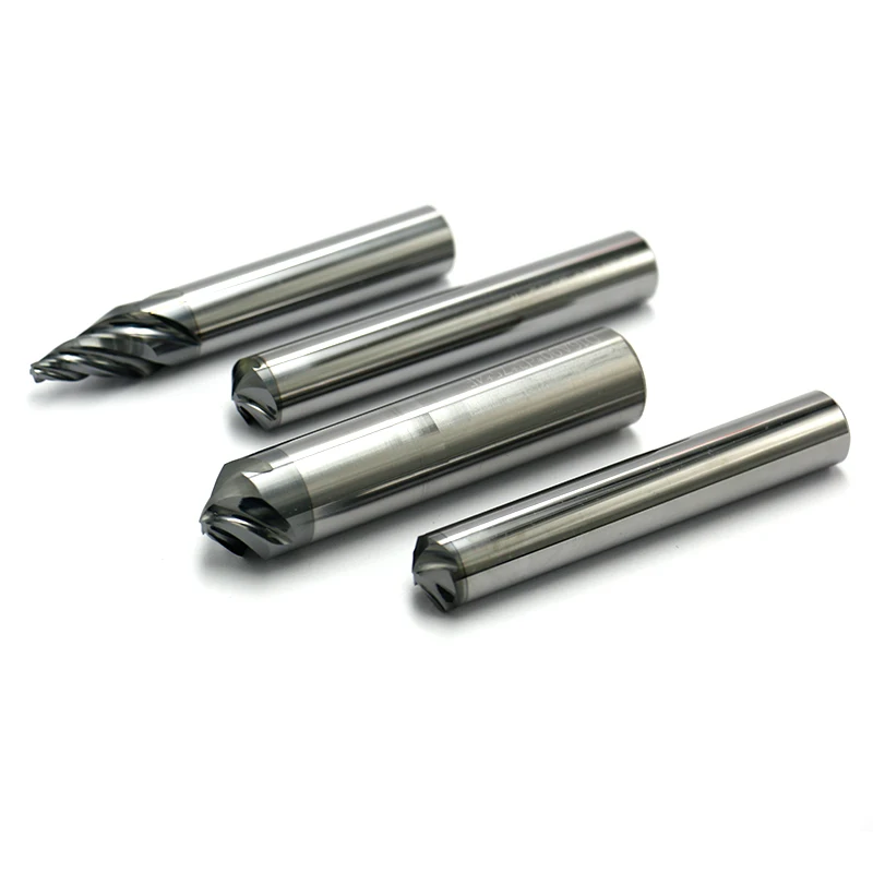 CNC High Hardness Alloy Coated Bevel Edge Trimming knife 55 degree Tungsten steel 3-edge Straight