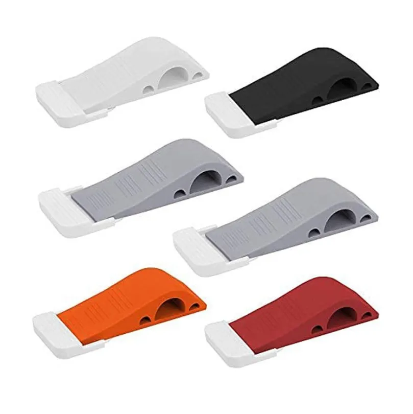Warehouse Door Stop Rubber Flexible Door Stop Wedge Smart Stackable Slip-Resistant Design Door Stops