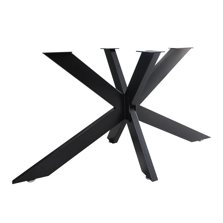 Iron Spider Table Base Wholesale Industrial X Dining Table Leg Modern Customizable Table Frame Support Furniture Designer Metal