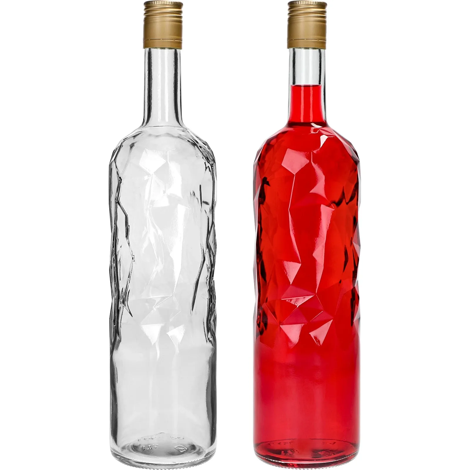aluminum cap premium high quality clear glass vodka bottles 100cl