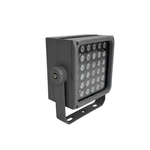 36W 48W Outdoor LED Flood Light RGB/RGBW Facade Aluminum Glass Body IP65 DC24V COB Chip Luminous 5000K Landscape AC Power Source