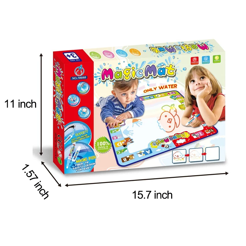 2025 Best Selling Magic Water Painting Mat with Pen Painting Board Early Educational Toys Montessori Toys birthday gift for Kids