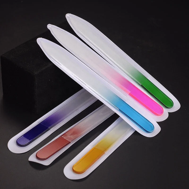 Wholesale High quality Gift Nail Polished Tools Double Sides Glass Nail File