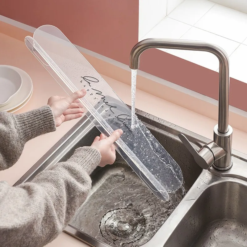 Kitchen Sink Splash Guard Dish Washing Baffle Board Protector Anti-Splash Proof Retaining Plate