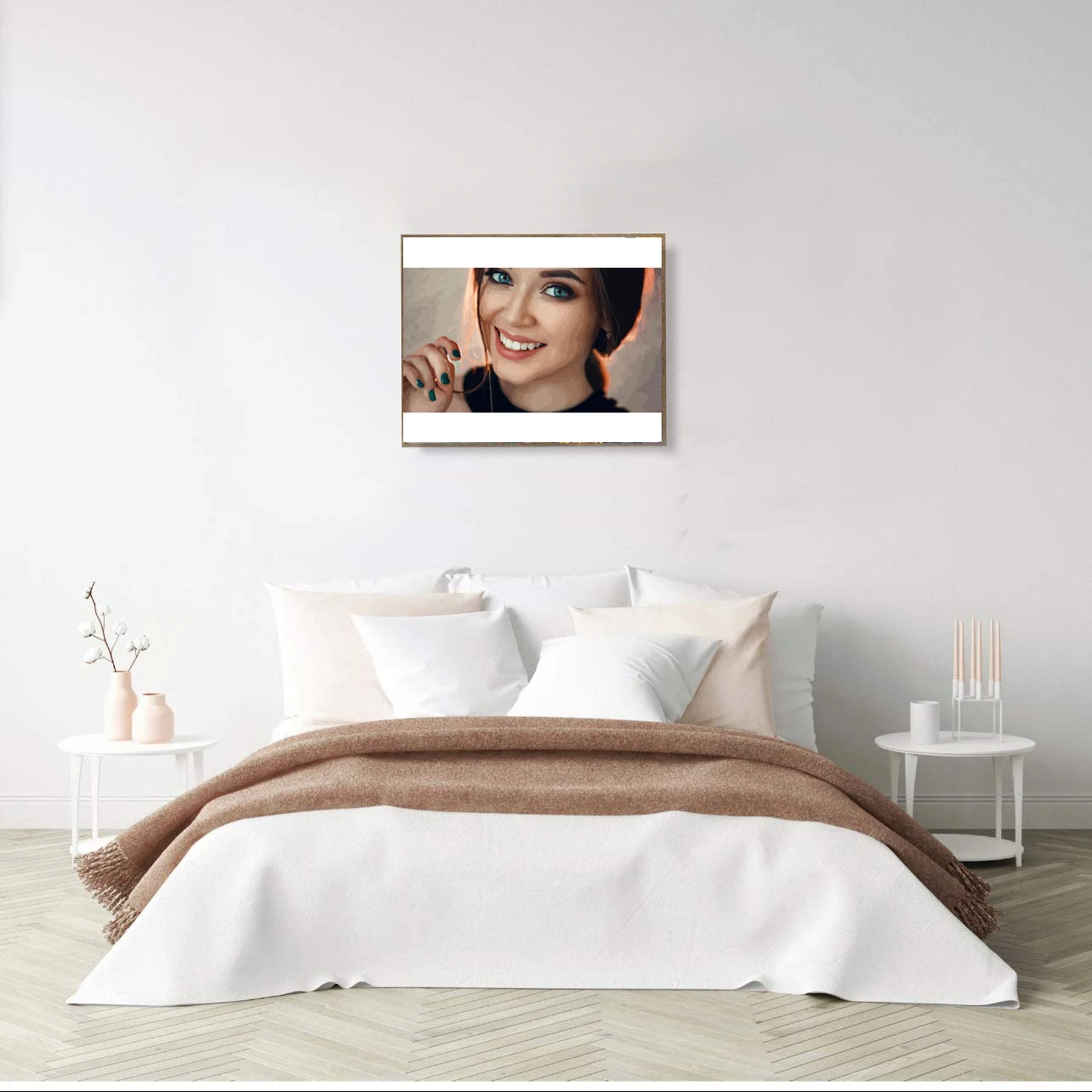 Custom Paint by Numbers Customized beauty self-painted coloring living room character wall hanging acrylic paint DIY