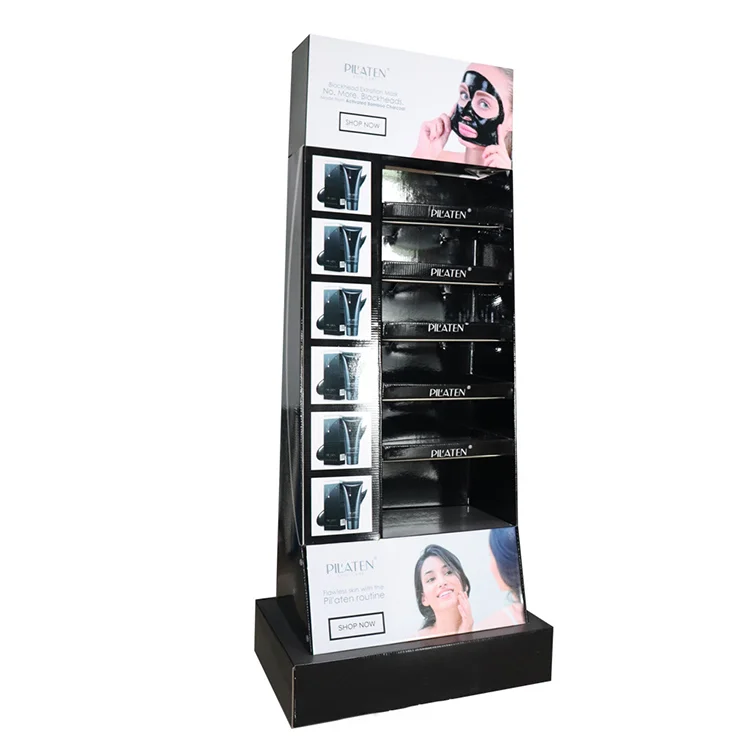 Promotion Custom Logo Lipstick Display Cardboard Makeup Perfume Cosmetics Display Stand Rack