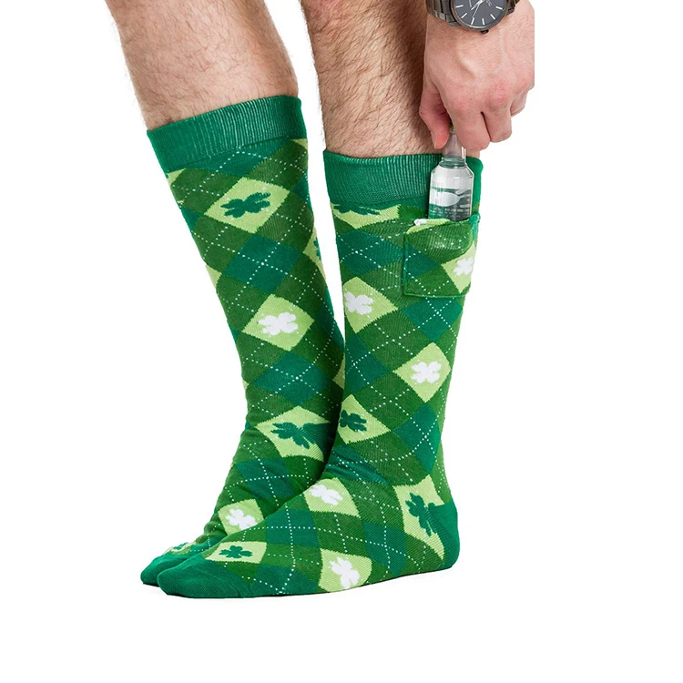 BY-N1078 mens socks customization socks popular socks with a pocket for phone