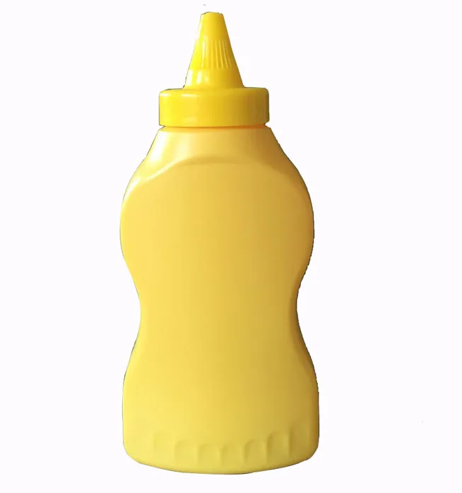 PE 220ml plastic flat ketchup bottles squeeze sauce bottles