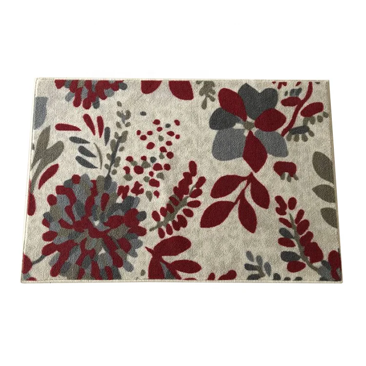 100% Nylon Latex Backing Door Mat Anti Slip Dust Proof Flower Pattern Entrance Entry Front Door Mat