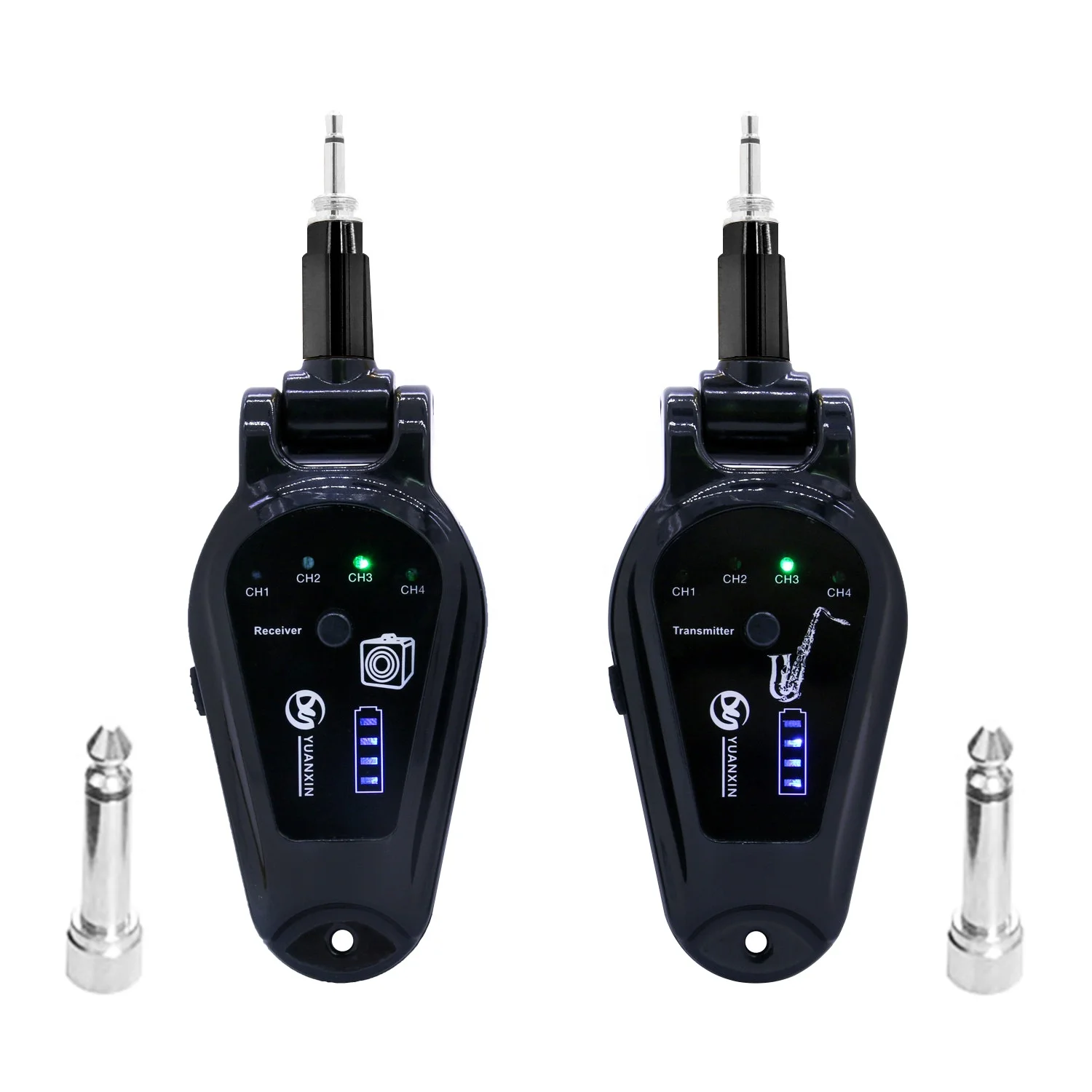 High-end 5.8G  Guitar Wireless System Transmitter Receiver Built-in Rechargeable wireless guitar transmitter A10