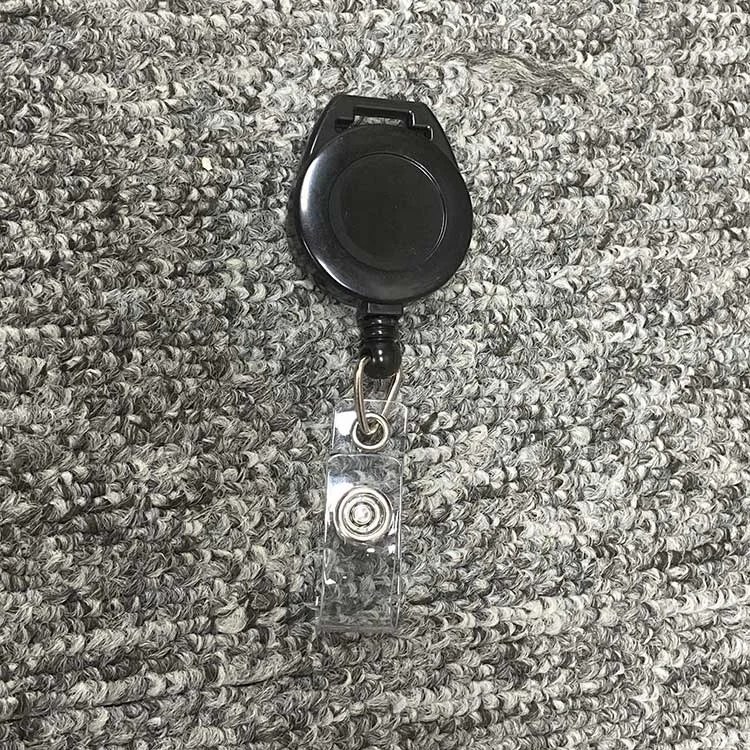 Custom 32mm Round Retractable Lanyard Badge Reel with 10mm/15mm Adjustable Lanyard Hole Yoyo Badge Holder Reel Clip Manufacturer