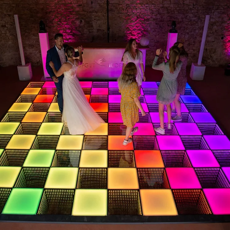 Disco Magnet Wedding Party Dj Lights 3D Glass Led Dance Floor