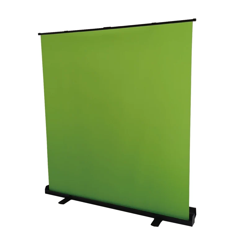 1.8m*2m  Manual Floor Pull Up Portable Portable Collapsible background Green Screen with stand