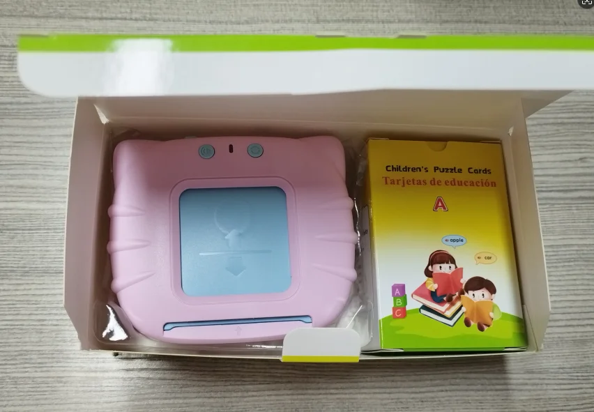 Spanish English talking flash cards cognitive cards learning toys learning machine