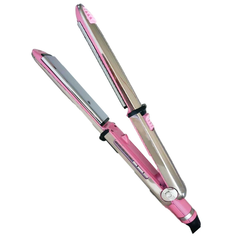 Titanium hair straightener homeuse hair straightener flat iron 2 in 1 hair curler straightener