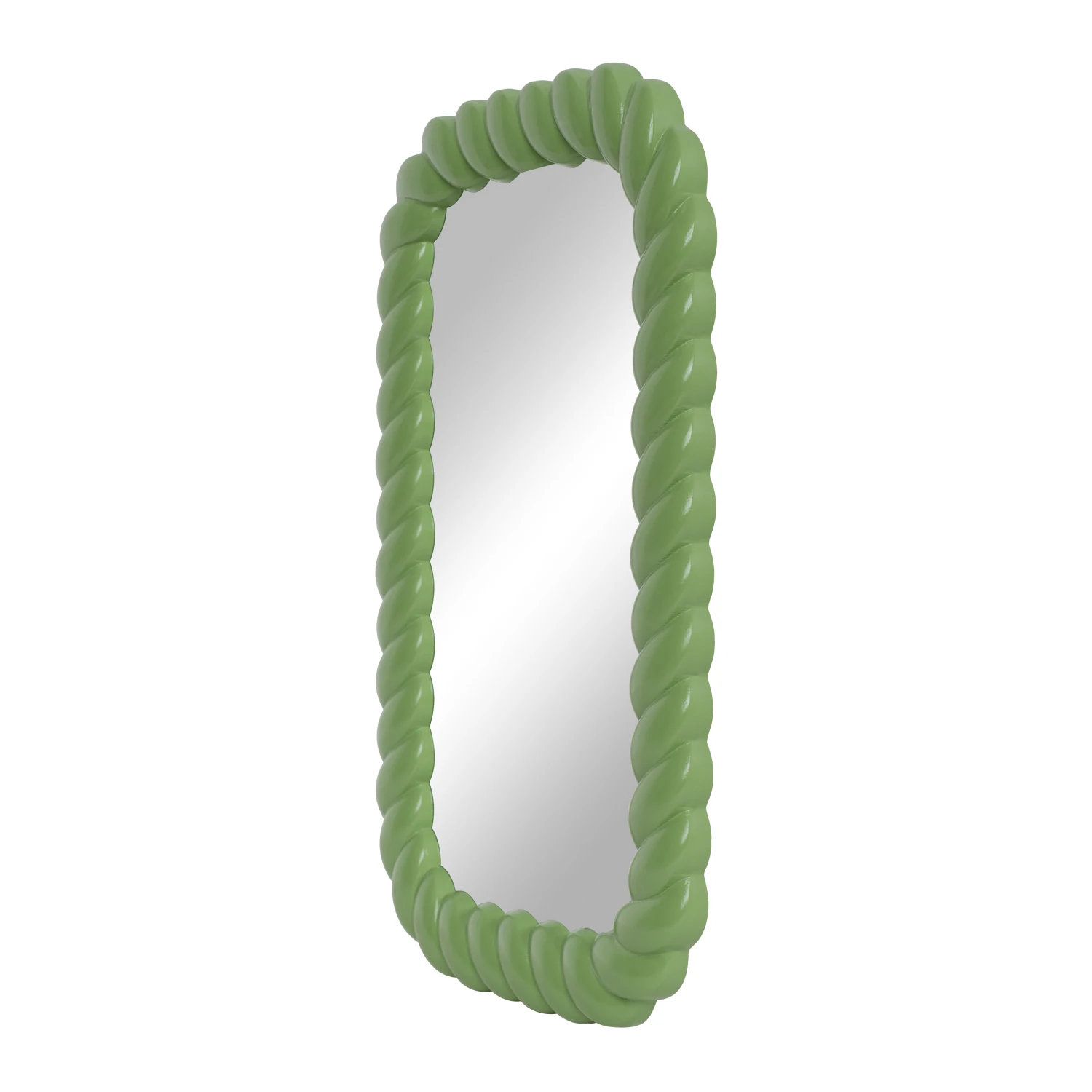 New Designs Twisted Rope rectangle Mirror Pastel Green Home Decor Mirror for Wall Decor